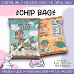 Travel Chip Bag, Aviator, Personalized w photo, not editable
