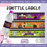 Halloween bottle label, Instant Download, not editable