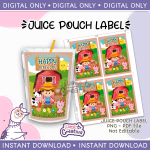 Farm boy juice pouch bag label, Capri sun, Instant Download, not editable