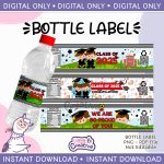 Graduation bottle label, Printable Graduation party, Class of 2023, , Instant Download, not editable