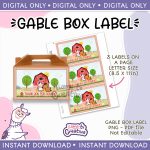 Farm Girl Gable Box Label, Instant download, not editable