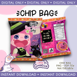 Halloween Witch Chip Bag, Instant Download, not editable