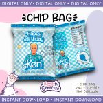 Ken Chip Bag, Barbie boyfriend Instant Download, not editable