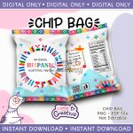 Hispanic Heritage Chip Bag, Instant Download, not editable