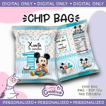 Mickey Baby Chip Bag, Personalized, Not editable