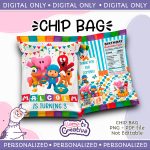 Pocoyo Chip Bag, Personalized, not editable