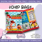 Toy Story Chip Bag, Instant Download, not editable