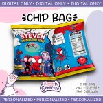Spidey Chip Bag, Personalized, Not editable