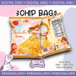 Princess Belle (Beauty and the beast)  Chip Bag, Personalized, Not editable