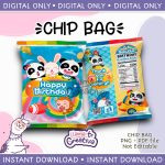 Baby Bus Chip Bag, Instant Download, not editable