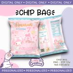 My Melody Chip Bag, Personalized, Not editable