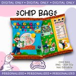 Luigi Chip Bag, Personalized, Not editable