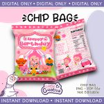 Plim Plim Pink Chip Bag, Instant Download, not editable