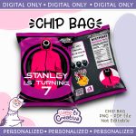 Squid Game, Soldier Mask Chip Bag, Personalized, Not editable