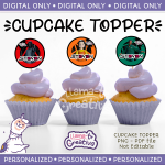 Squid Game Cupcake Toppers, personalized, not editable - Image 2