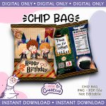Harry Potter Chip Bag, Instant Download, not editable