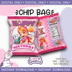 Skye Paw Patrol Chip Bag, Instant Download, not editable