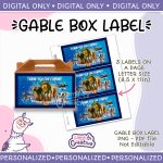 Tralalero, Tun tun, Bombardiro, Saturno Saturnita, Brainrot Gable Box Label, Personalized, not editable