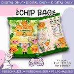 Plim Plim Safari Chip Bag, Personalized, Not editable