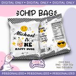 Smile Chip Bag, Personalized, Not editable