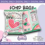 Watermelon Chip Bag, Instant Download, not editable