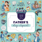 Father's Day Clipart Bundle | Printable Father's Day Clipart
