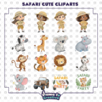 Safari Animals Clipart Bundle | Printable Party Clipart - Image 2