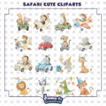 Safari Animals Clipart Bundle | Printable Party Clipart - Image 3