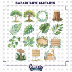 Safari Animals Clipart Bundle | Printable Party Clipart - Image 5
