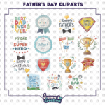 Father's Day Clipart Bundle | Printable Father's Day Clipart - Image 5