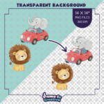 Safari Animals Clipart Bundle | Printable Party Clipart - Image 6