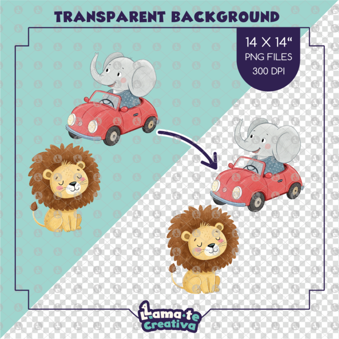 Safari Animals Clipart Bundle | Printable Party Clipart - Image 6