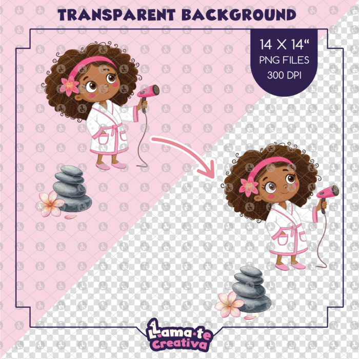 Girls Spa Party Clipart Bundle | Printable Party Clipart - Image 7
