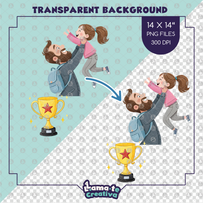 Father's Day Clipart Bundle | Printable Father's Day Clipart - Image 6