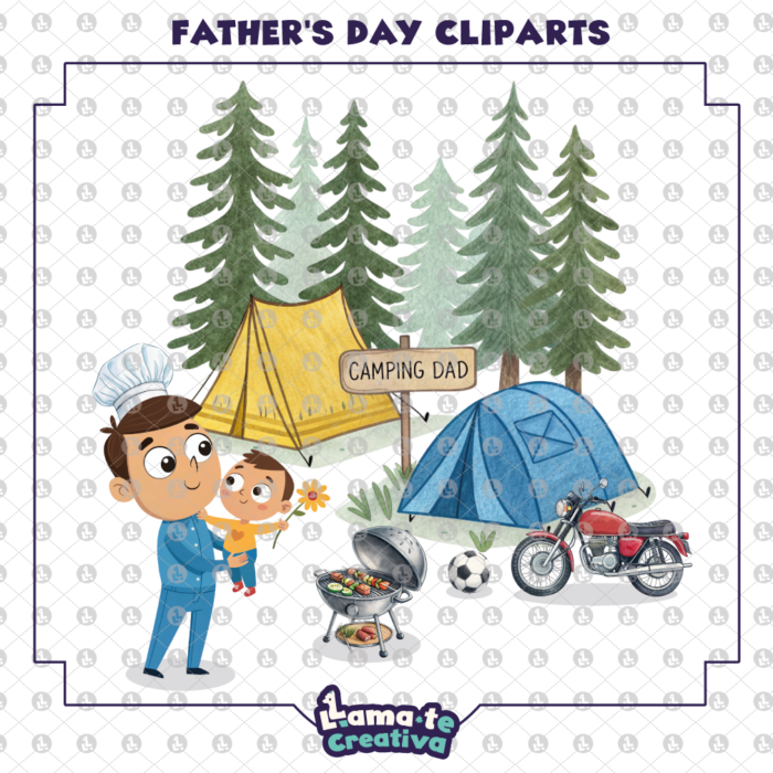 Father's Day Clipart Bundle | Printable Father's Day Clipart - Image 8