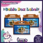 Italian Brainrot Gable Box Label | Personalized Birthday Party Favor