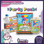 Plim Plim Party Pack | Chip Bag, Bottle Label & Juice Pouch