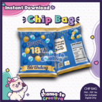 Happy 18th Birthday Boy Chip Bag | Printable Party Favor
