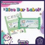 Outer Space Rice Bar Label | Personalized Birthday Party Favor