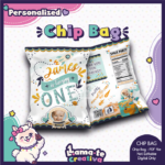Outer Space Astronaut Chip Bag | Personalized with Photo | Birthday Party Favor