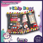 Boys Fireman Chip Bag | Personalized with Photo | Birthday Party Favor