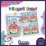 Circus Capri Sun Label | Personalized Birthday Party Favor