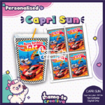 Hot Wheels Capri Sun Label | Personalized Birthday Party Favor
