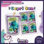 Monsters Inc Capri Sun Label | Printable Birthday Party Favor