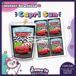 Cars Capri Sun Label | Printable Birthday Party Favor