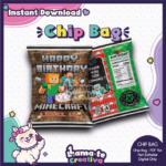 Minecraft Chip Bag | Printable Birthday Party Favor