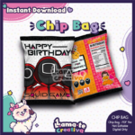 Squid Game Chip Bag | Printable Birthday Party Favor
