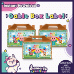 Cocomelon Gable Box Label | Printable Birthday Party Favor