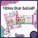 Girl Cocomelon Rice Bar Label | Personalized Birthday Party Favor