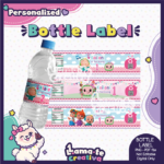 Girl Cocomelon Bottle Label | Personalized Birthday Party Favor